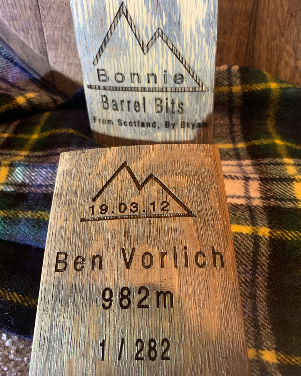 Munro Whisky Barrel Stave Momento (Personalised)