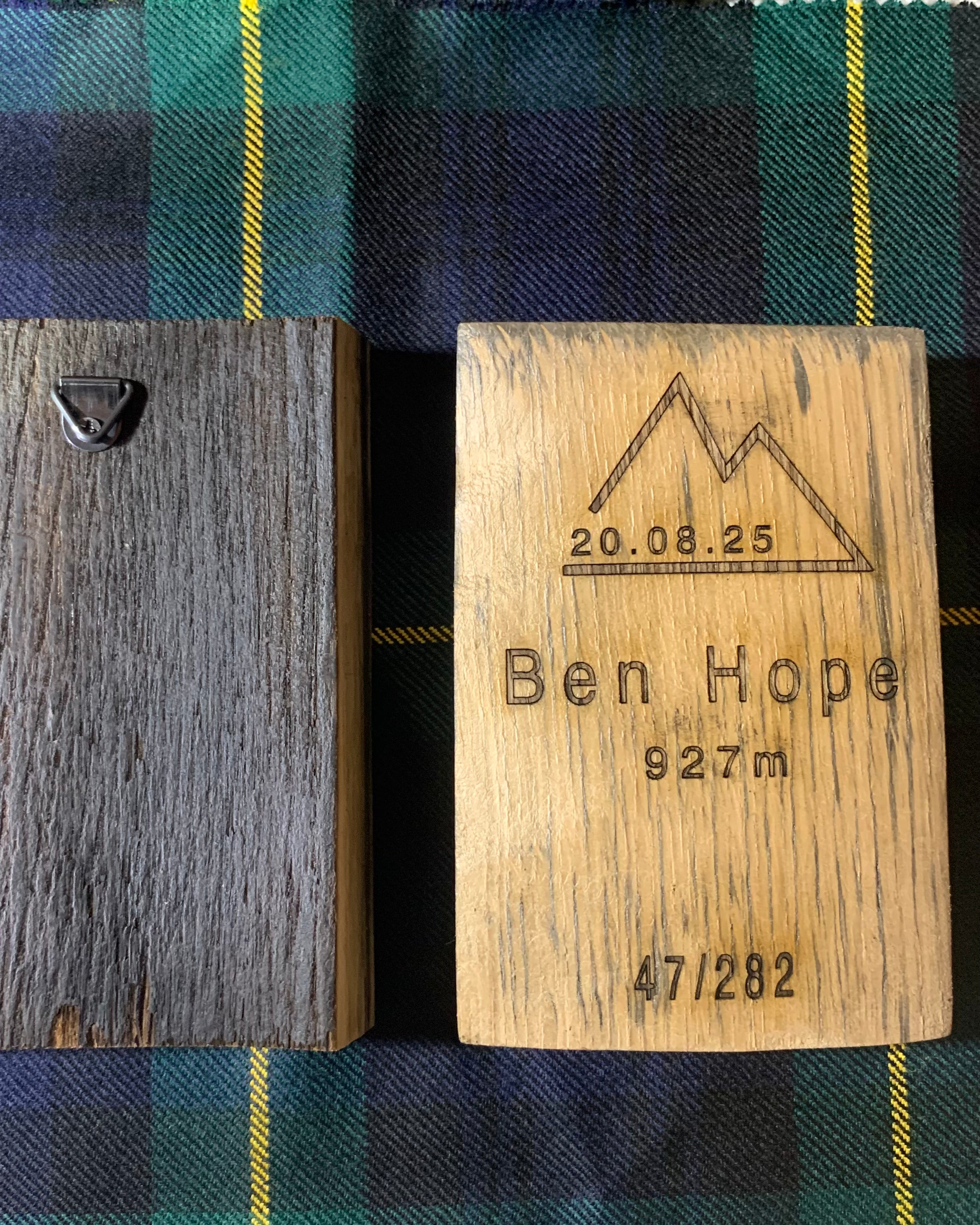 Munro Whisky Barrel Stave Momento (Personalised)