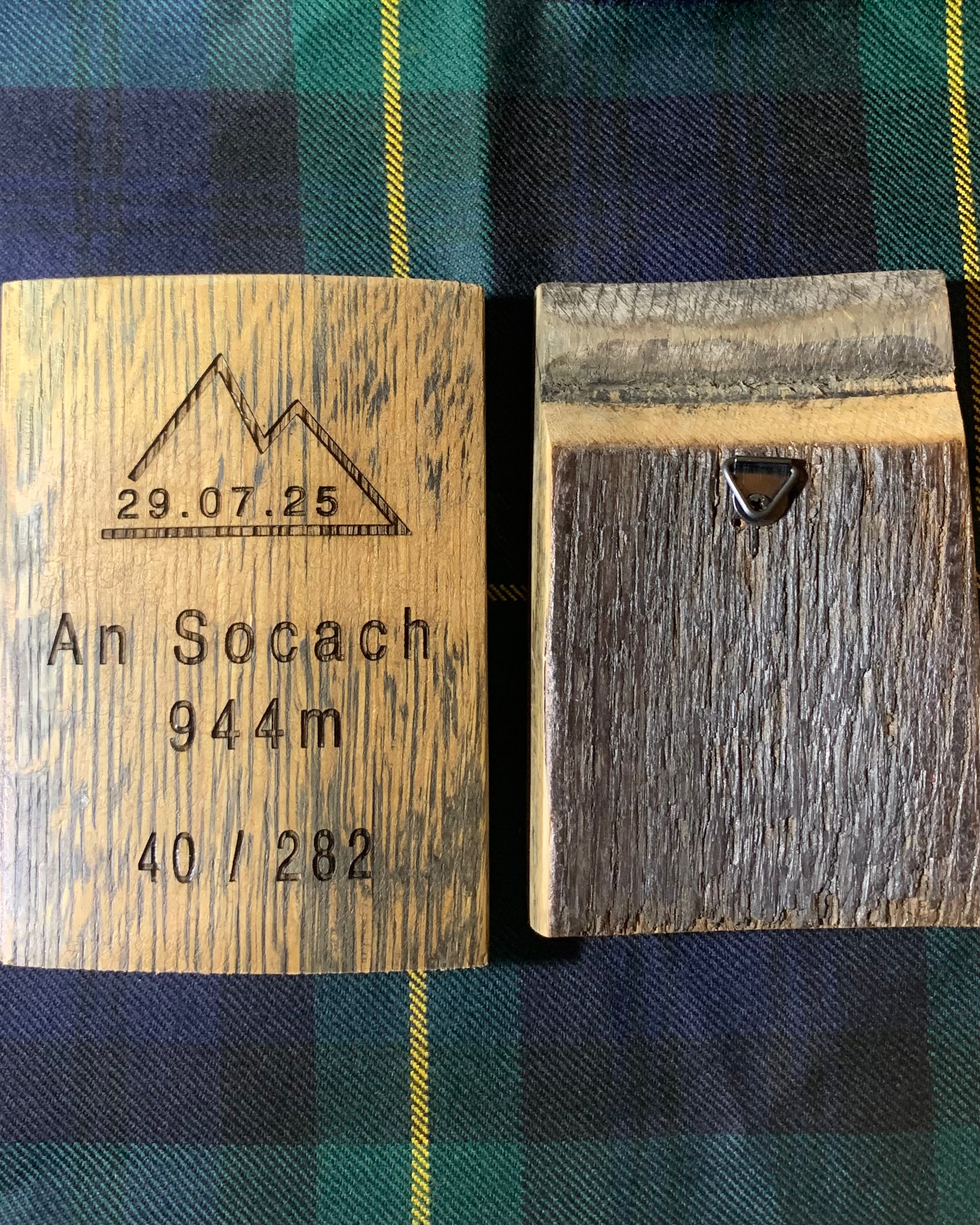 Munro Whisky Barrel Stave Momento (Personalised)
