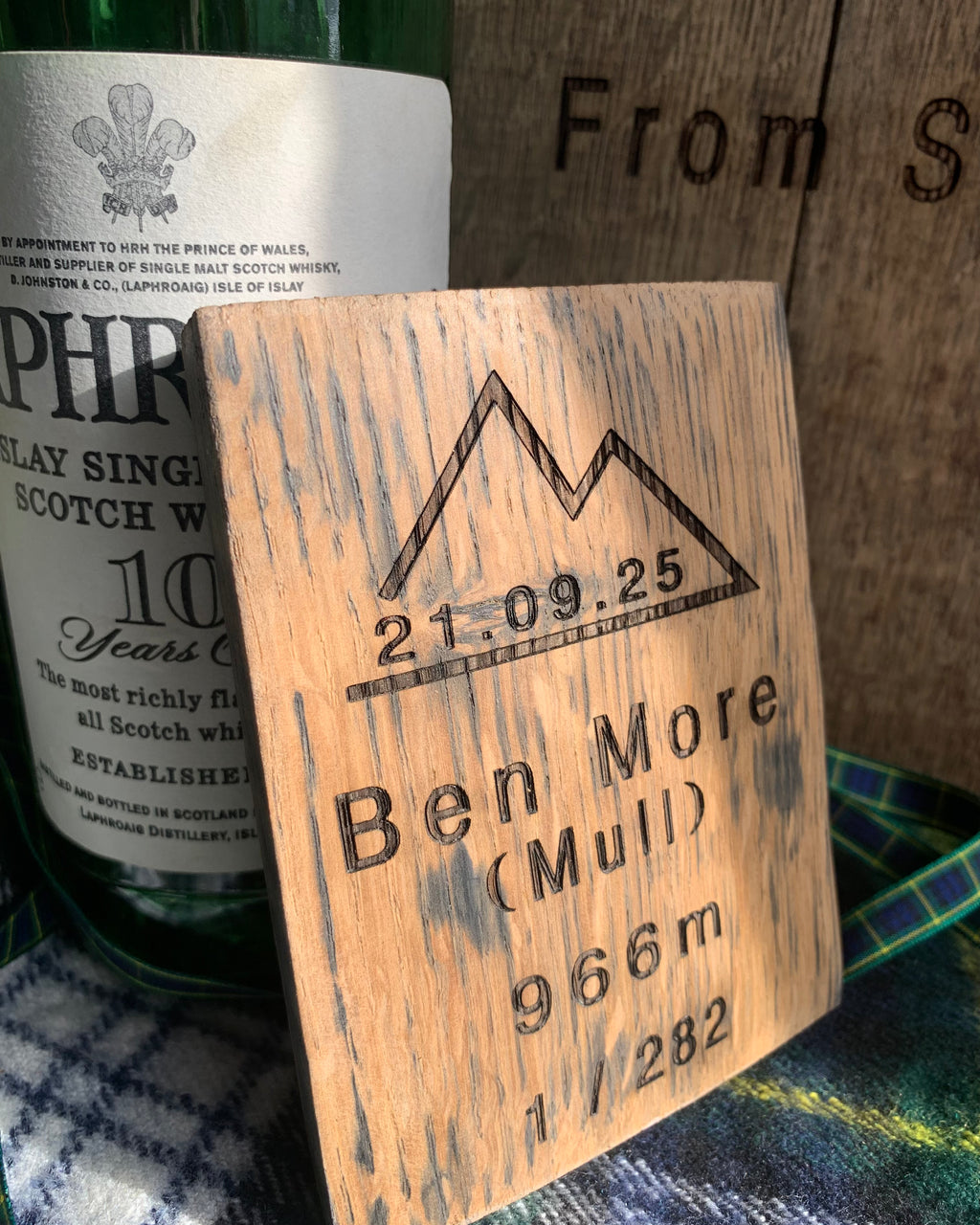 Munro Whisky Barrel Stave Momento (Personalised)